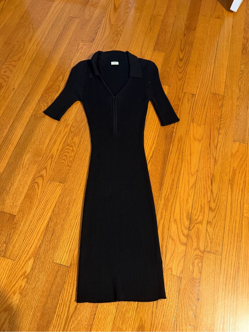 Abercrombie and fitch black collar midi dress size medium tall